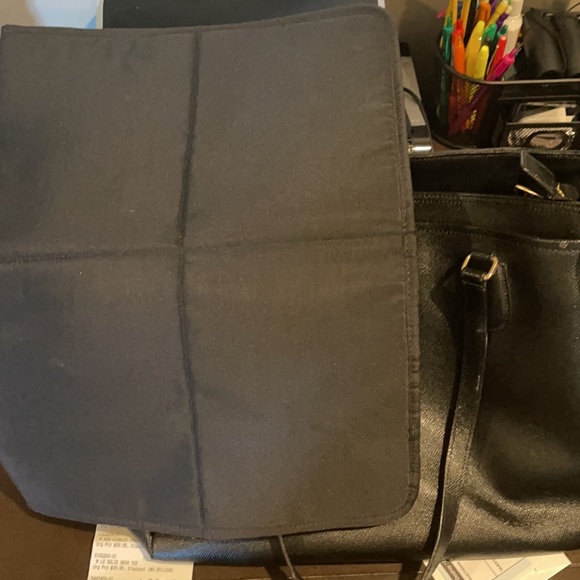 Coach diaper bag black leather barely used - Picture 2 of 4